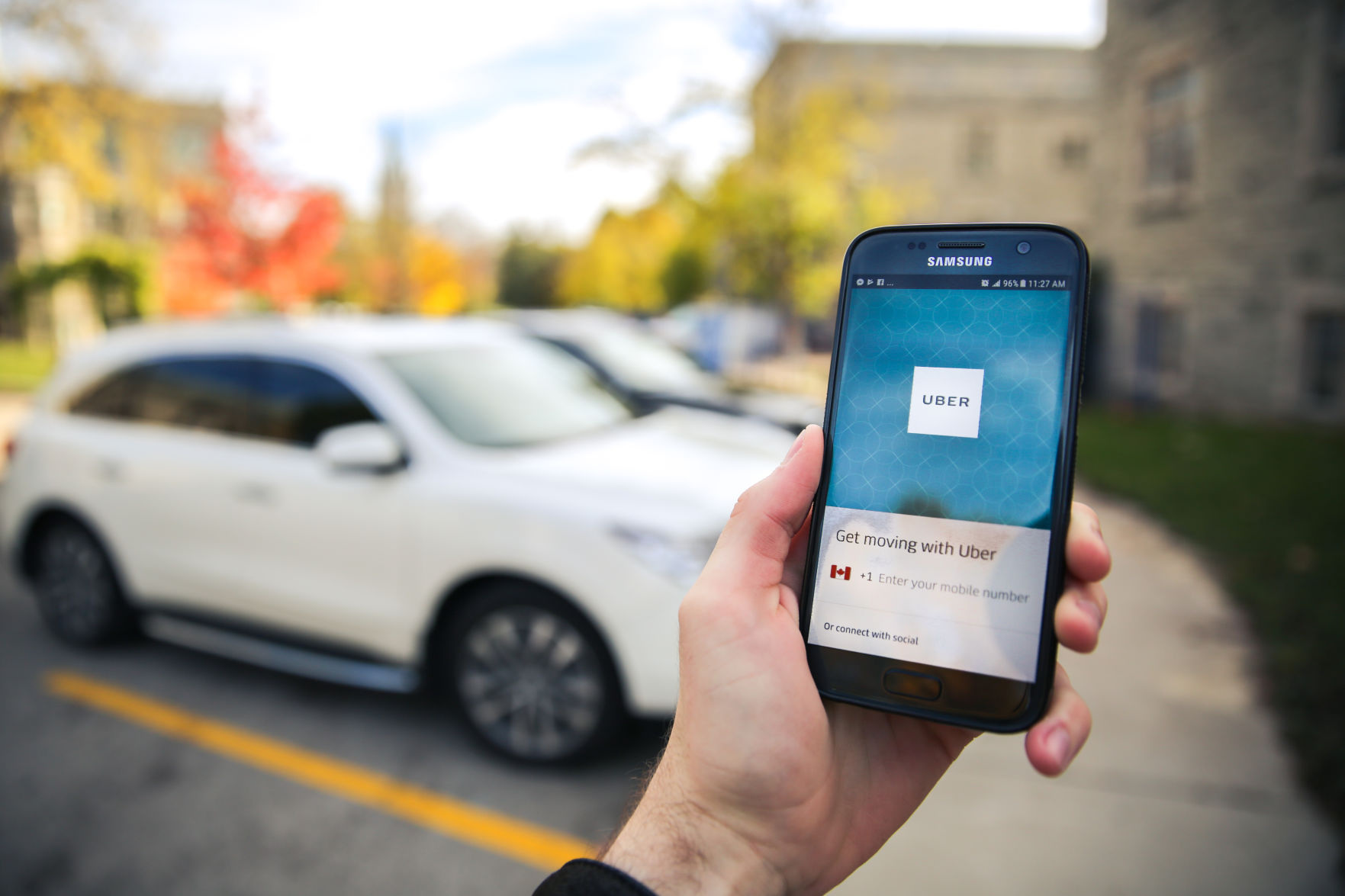 Uber App Stock Photo